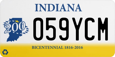 IN license plate 059YCM