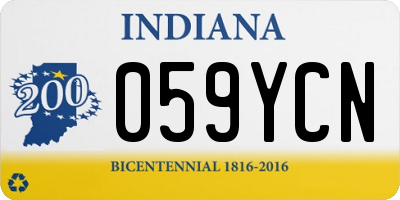 IN license plate 059YCN