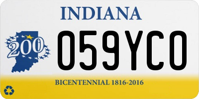 IN license plate 059YCO