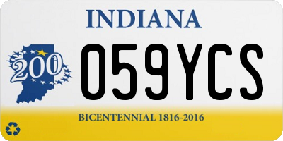 IN license plate 059YCS