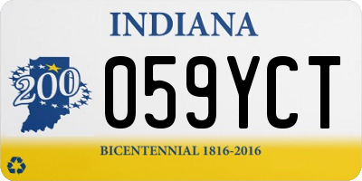 IN license plate 059YCT