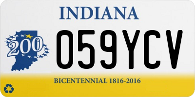 IN license plate 059YCV