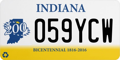 IN license plate 059YCW