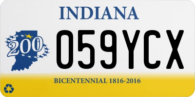 IN license plate 059YCX