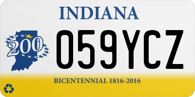 IN license plate 059YCZ