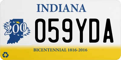 IN license plate 059YDA