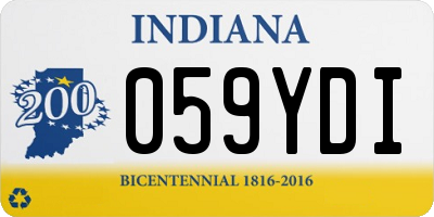 IN license plate 059YDI