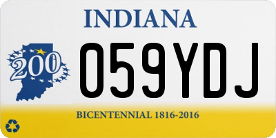 IN license plate 059YDJ