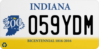 IN license plate 059YDM