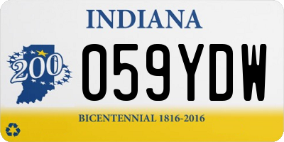 IN license plate 059YDW