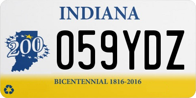 IN license plate 059YDZ