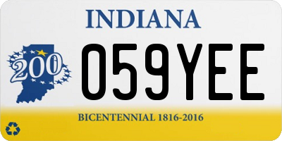 IN license plate 059YEE