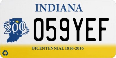 IN license plate 059YEF