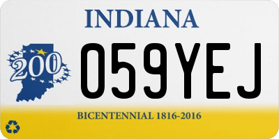 IN license plate 059YEJ