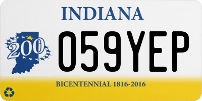 IN license plate 059YEP