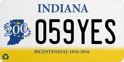 IN license plate 059YES