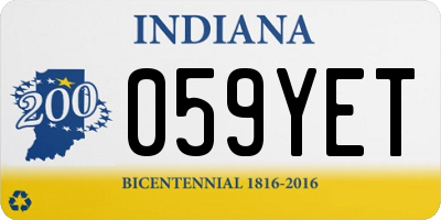 IN license plate 059YET