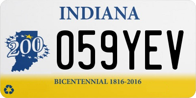 IN license plate 059YEV