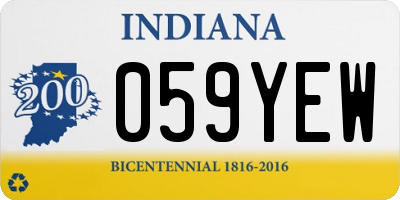 IN license plate 059YEW