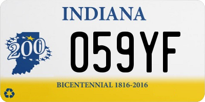 IN license plate 059YF