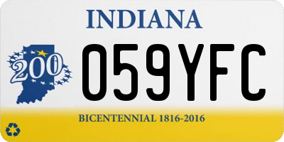 IN license plate 059YFC