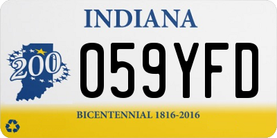 IN license plate 059YFD