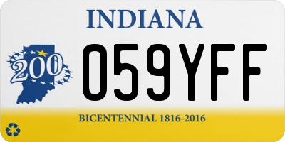 IN license plate 059YFF