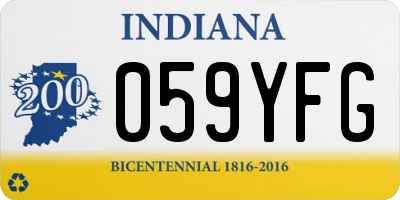 IN license plate 059YFG