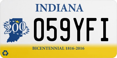 IN license plate 059YFI