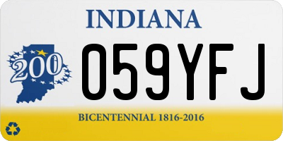IN license plate 059YFJ