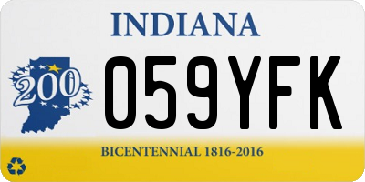IN license plate 059YFK