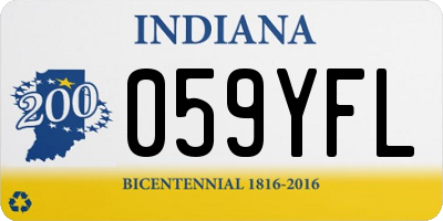 IN license plate 059YFL