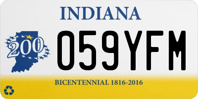 IN license plate 059YFM