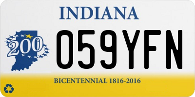 IN license plate 059YFN