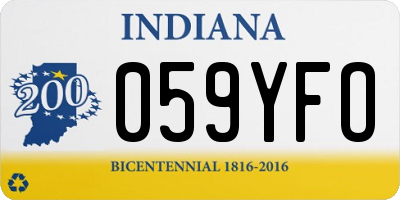 IN license plate 059YFO