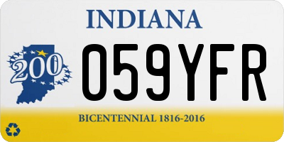 IN license plate 059YFR