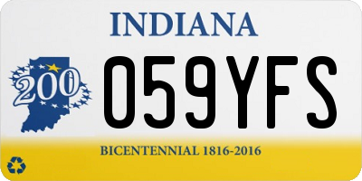 IN license plate 059YFS