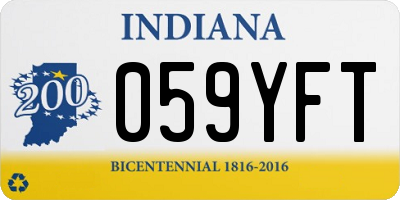 IN license plate 059YFT