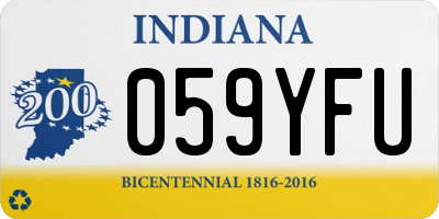 IN license plate 059YFU