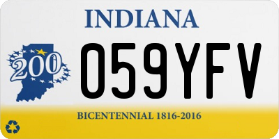 IN license plate 059YFV