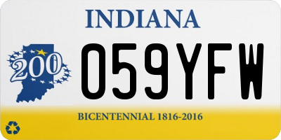 IN license plate 059YFW