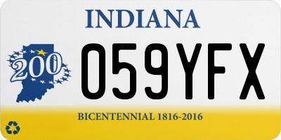IN license plate 059YFX