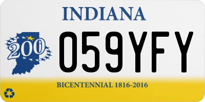 IN license plate 059YFY