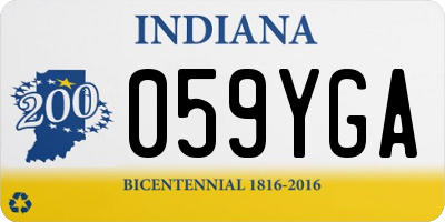 IN license plate 059YGA
