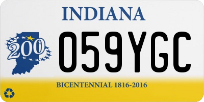 IN license plate 059YGC