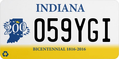 IN license plate 059YGI