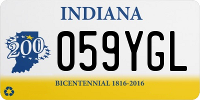 IN license plate 059YGL