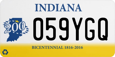IN license plate 059YGQ