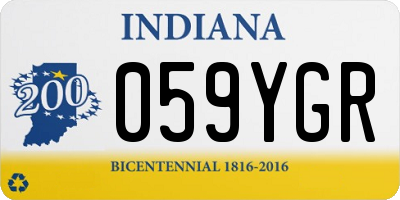 IN license plate 059YGR