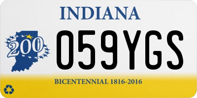 IN license plate 059YGS